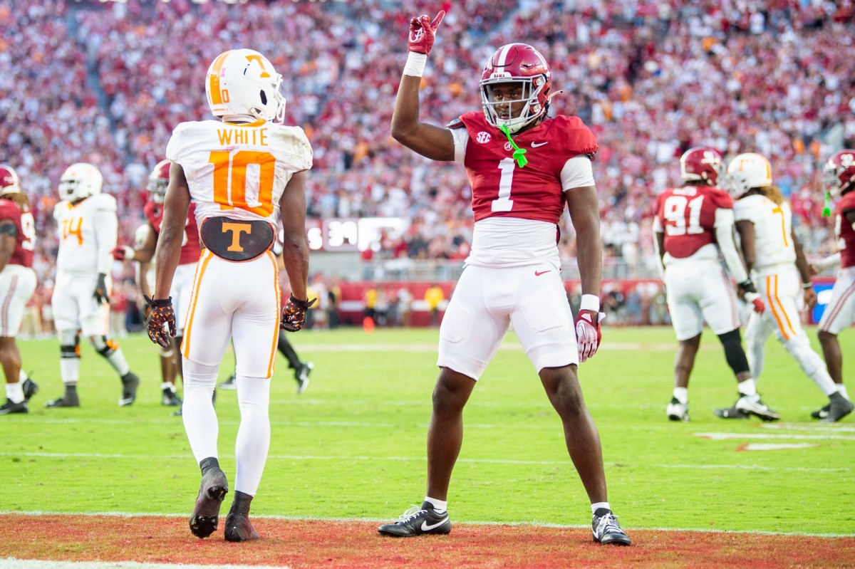 Alabama cornerback Kool-Aid McKinstry spoke about his feelings about Las Vegas Raiders Coach Antonio Pierce at the NFL Scouting Combine.
